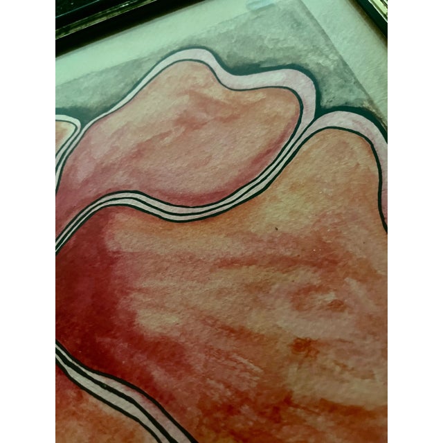 70s Watercolor Painting Floral Art For Sale In New York - Image 6 of 10