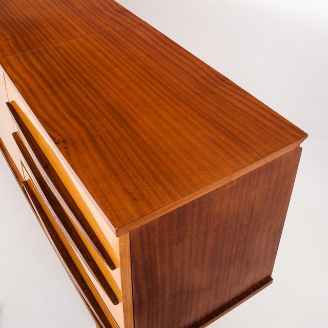 Mid-Century Brown Wooden Sideboard, France, 1960s For Sale - Image 12 of 13
