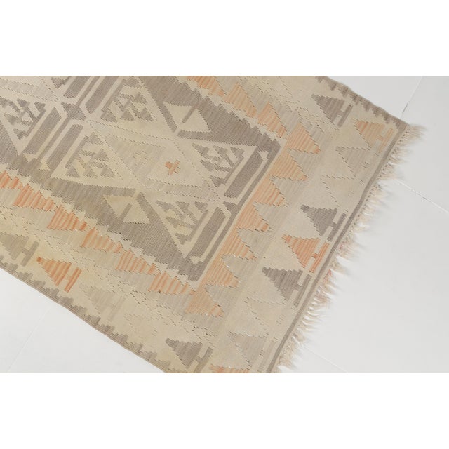 Oushak Vintage Small Kilim Rug For Sale - Image 10 of 10