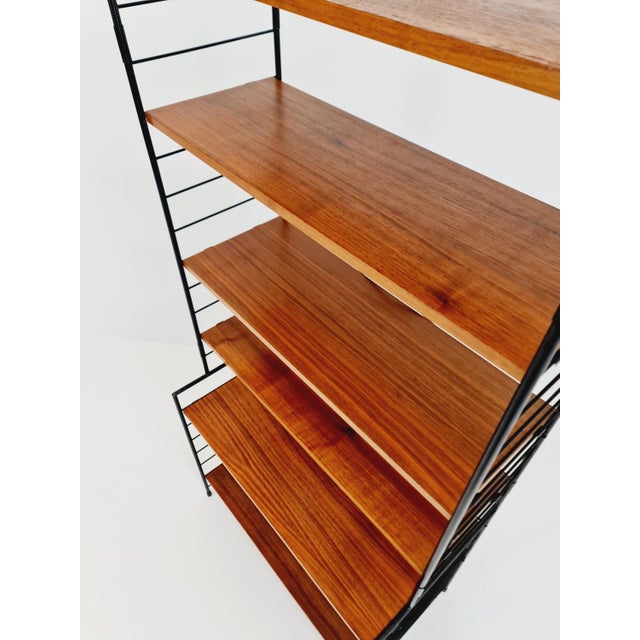 Vintage String Bookshelf in Walnut from WHB Germany, 1950s For Sale - Image 16 of 18
