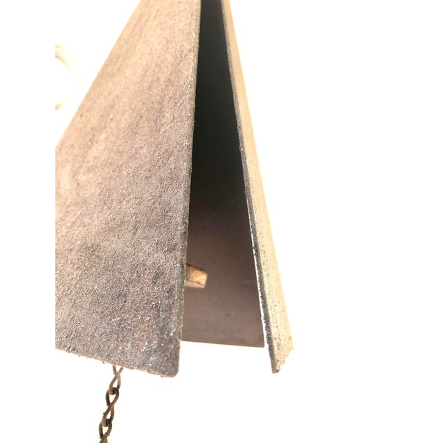 Brown Mid Century Iron Wind Chime Heavy Hanging Distressed Iron Sculpture For Sale - Image 8 of 11