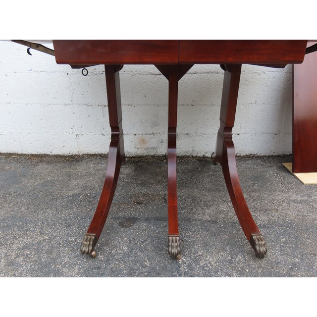 Raddock 1940s Mahogany Drop Leaf Dining Table With 2 Leaves and Two Chairs 6371 For Sale - Image 16 of 18