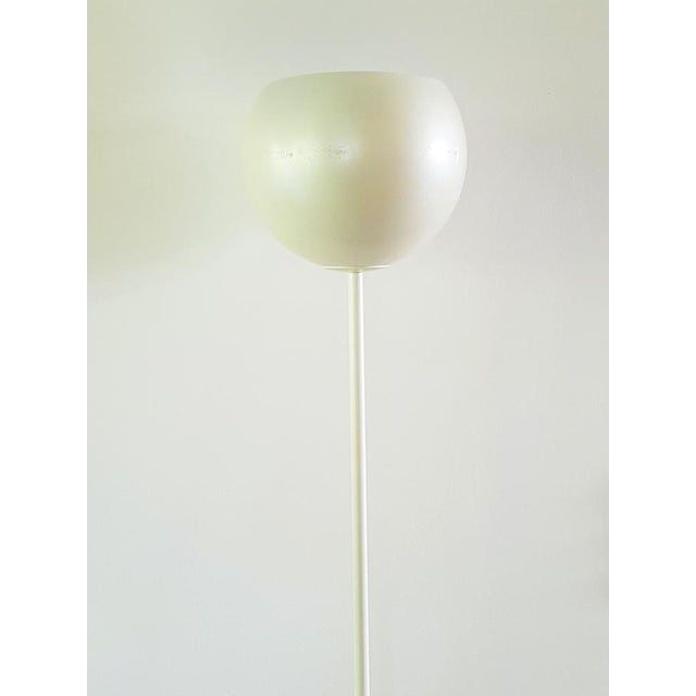 Pearl White and Black Metal Luminator Floor Lamp from Stilnovo, 1960s For Sale - Image 6 of 14