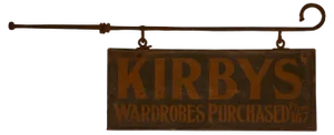 Edwardian Hanging Kirbys Shop Sign, 1910s