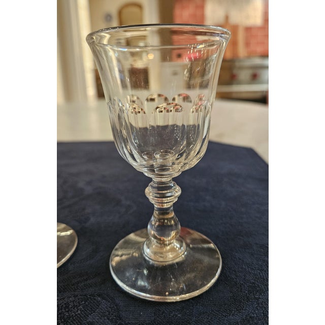 Transparent 1850's Baccarat French 4 Port Glasses For Sale - Image 8 of 14
