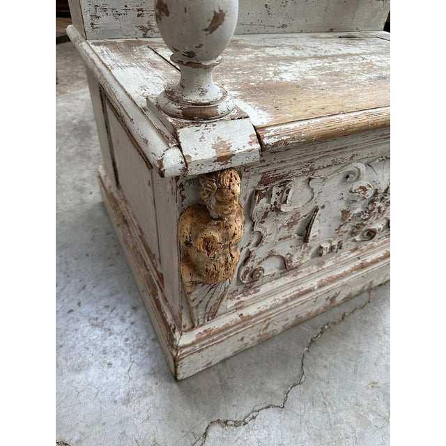 White 19th Century Church Bench For Sale - Image 8 of 13