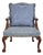 Kittinger Chippendale Carved Mahogany Open Arm Library Chair For Sale