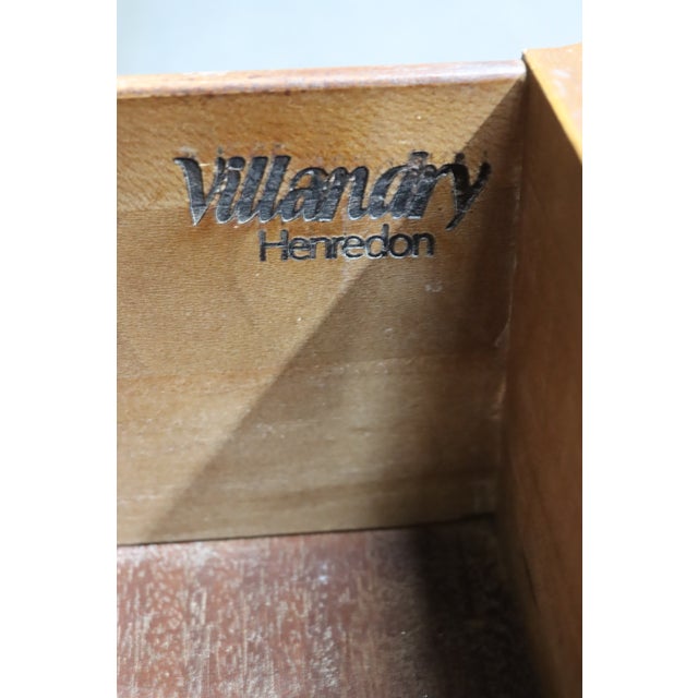 Provincial style carved Cherry nightstands with brass pulls, by Hendredon.