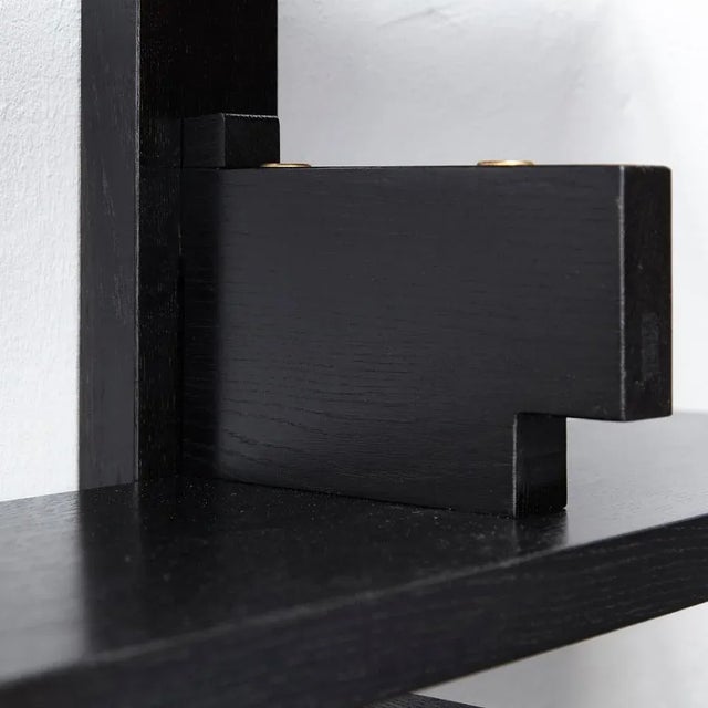 Special Black Edition Wall-Mounted B17 Book Shelve by Pierre Chapo for Chapo Creation For Sale - Image 18 of 18