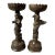 Pair of Bronze Dragon & Phoenix Candlesticks – 6.7" Figural Candle Holders For Sale