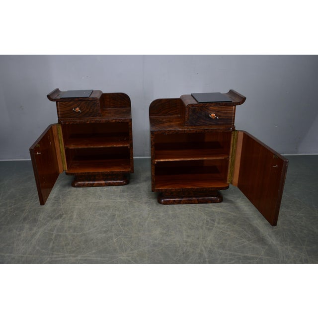 Art Deco Bedside Tables, Former Czechoslovakia, 1930s, Set of 2 For Sale - Image 10 of 18