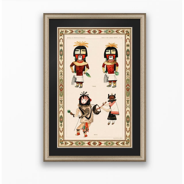 Atelier Aria Lumae Hopi Kachina Ritual Figures Companion Three Piece Gallery Board Set 18" X 27" For Sale - Image 17 of 18