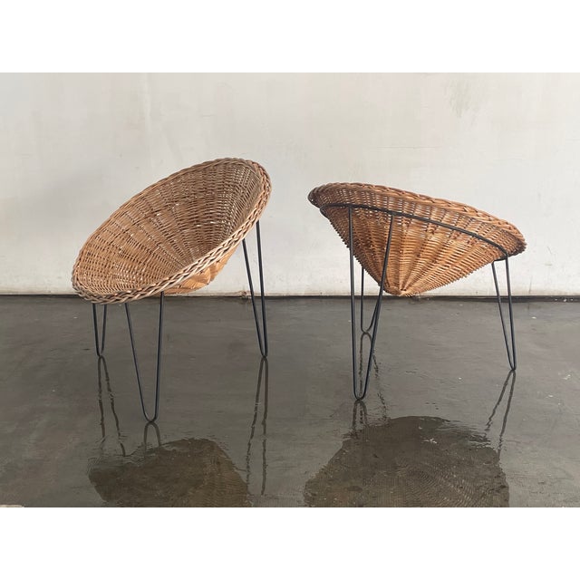 Pair of French Bamboo Chairs 1970s For Sale - Image 9 of 10