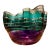 Signed Studio Art Ruffled Glass Bowl, 1995 For Sale
