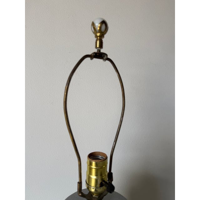 Blue Vintage Coastal Hollywood Regency Ceramic Crane Table Lamp For Sale - Image 8 of 11