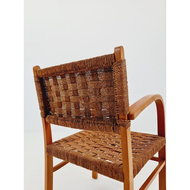 Vintage Bauhaus Papercord Armchair by Ehrich Dieckmann, 1930s For Sale - Image 12 of 18