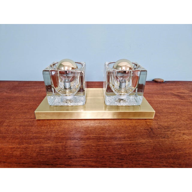 Ice Cube Double Wall Light from Peill & Putzler, 1970 For Sale - Image 15 of 17