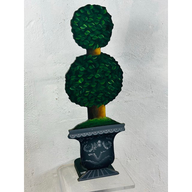 Wood Vintage Topiary Umbrella Stand For Sale - Image 7 of 9