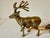 Metal Vintage Brass Reindeer & Sleigh For Sale - Image 7 of 11