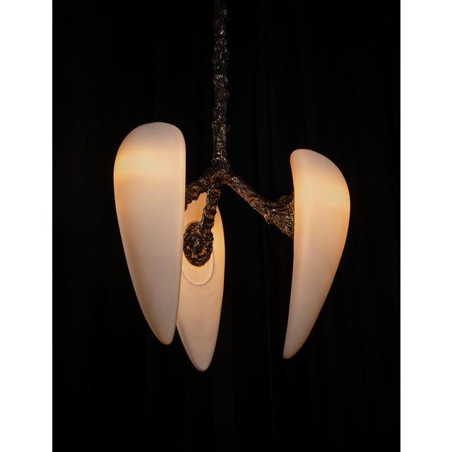 LV-426 Balanced Pendant Light in Patinated Cast Bronze by William Guillon For Sale - Image 15 of 18
