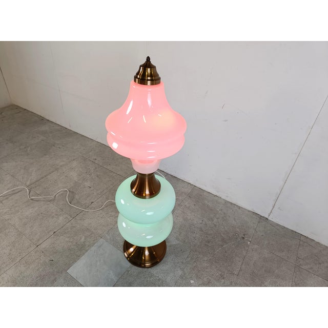 Vintage Floor Lamp in Brass and Glass from Mazzega, 1960s For Sale - Image 6 of 10