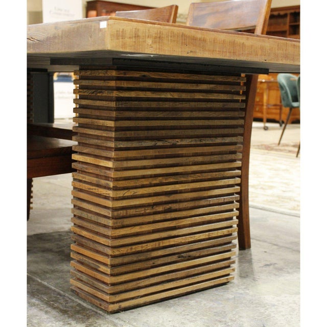 Crate & Barrel Crate & Barrel 'Paloma' Dining Table W/6 Chairs - Red-Brown For Sale - Image 4 of 6