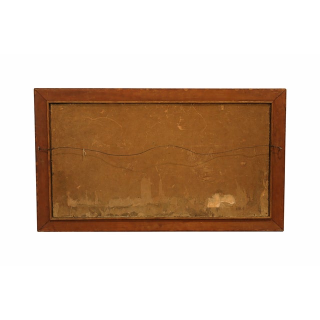 This is an authentic late 19th-century landscape painting, executed in a tonal (tonalist) style characteristic of the...