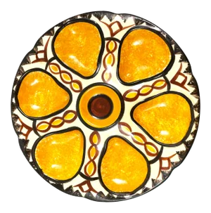 1970s Henriot Quimper French Faïence Hand Painted Oyster Plate