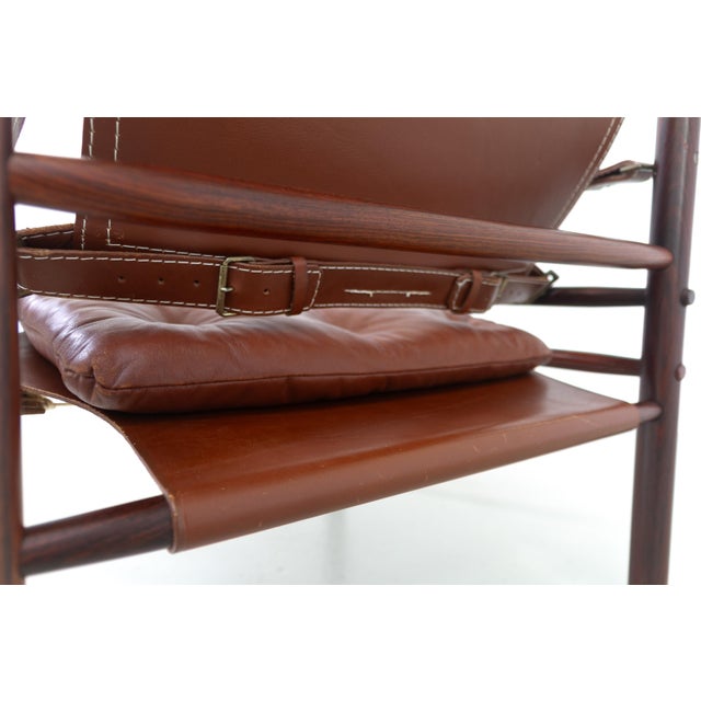 Brown Sirocco Safari Lounge Chair in Rosewood by Arne Norell for Aneby Mobler, Sweden, 1970s For Sale - Image 14 of 18