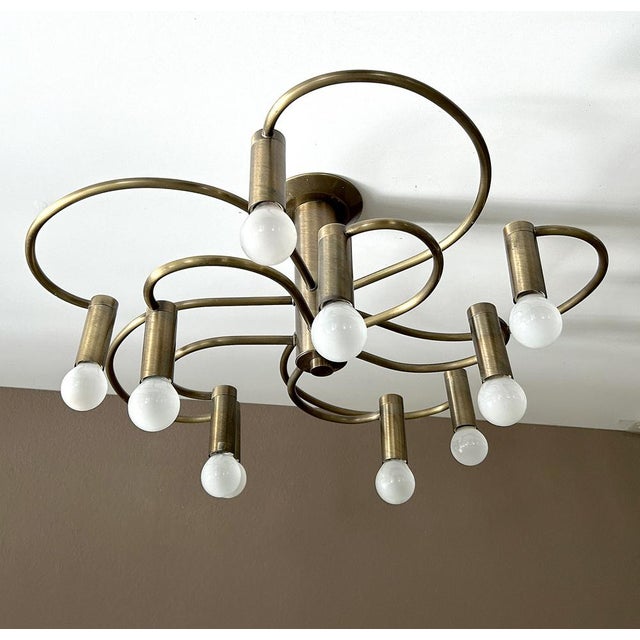 Mid-Century Modern Large Vintage Helix Ceiling Light from Cosack For Sale - Image 3 of 14