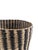 Contemporary Large Handwoven Vietnamese Seagrass Basket in Black & Natural Woven Pattern For Sale - Image 3 of 6