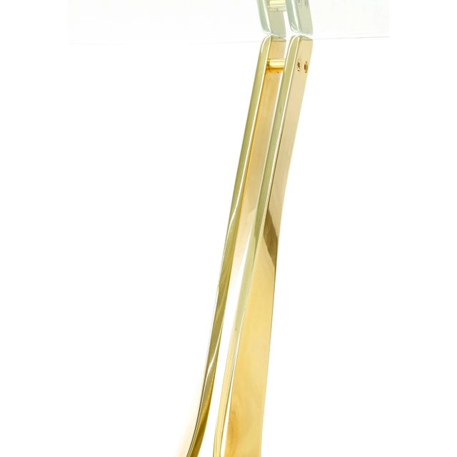 Roger Sprunger for Dunbar Mid-Century Modern Brass Glass Coffee Table Clean For Sale - Image 11 of 12