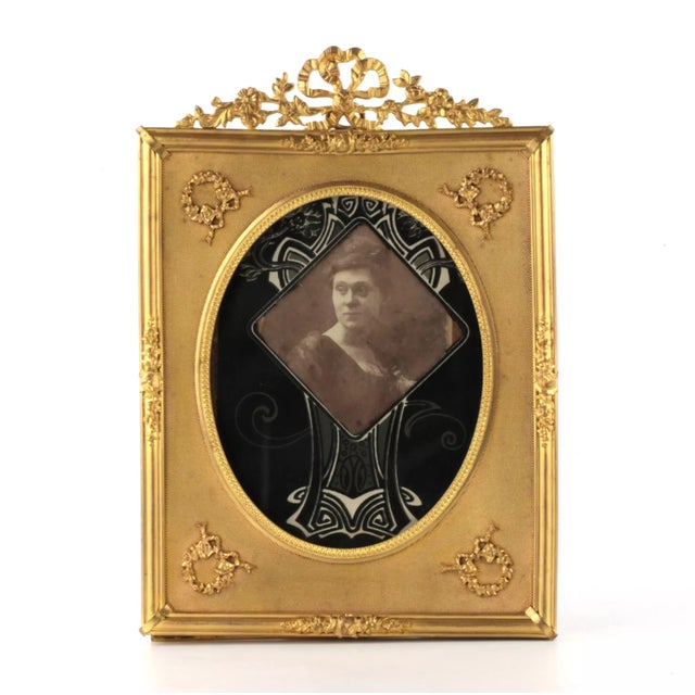 Neoclassical Style Gilded Bronze Photo Frame For Sale - Image 6 of 6