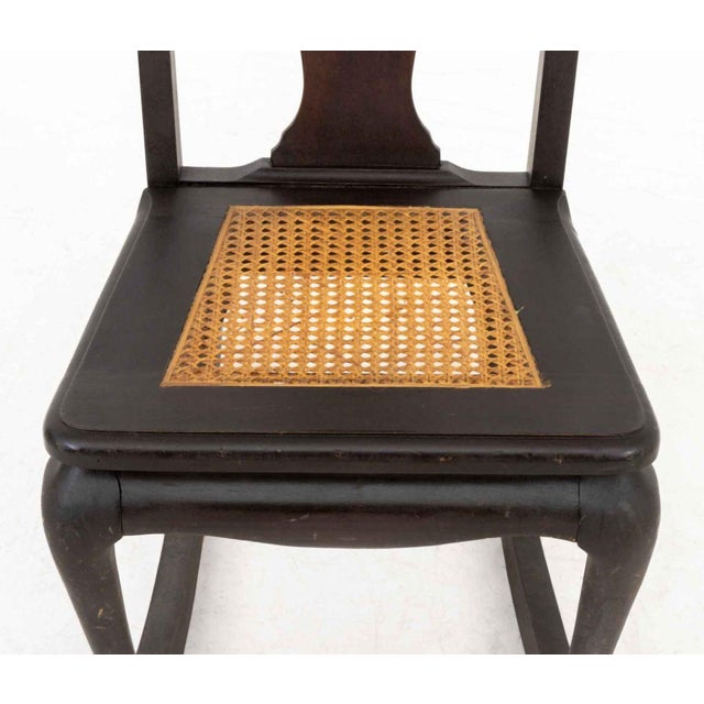 Queen Anne Style Cane Paneled Seat Chairs, 2 For Sale - Image 4 of 13