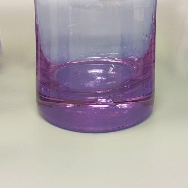 Glass Crystal Ice Bucket with 4 Glasses from Ivat, Italy, 1970s, Set of 5 For Sale - Image 7 of 12