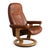Set of Consul Recliner Lounge Chair and Ottoman in Leather from Stressless For Sale - Image 6 of 18