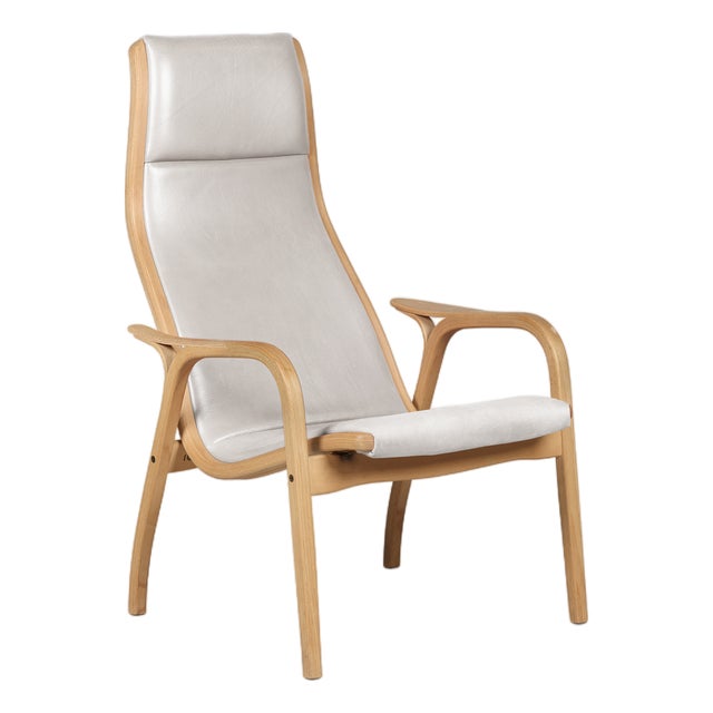 Vintage Lamino Lounge Chair in Beige Leather by Yngve Ekström for Swedese For Sale