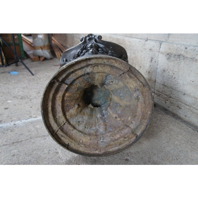 Mid 20th Century Lost Wax Cast Bronze Figural Zeus Urn Sculpture Planter Jardinière Pot For Sale - Image 11 of 11