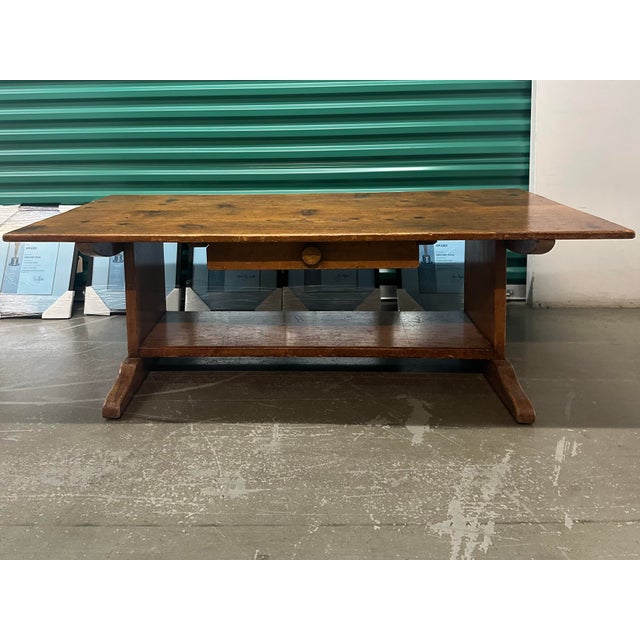 Early 20th Century Custom Rennick Walnut Coffee Table For Sale - Image 4 of 5
