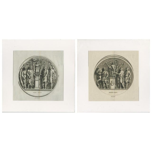 After Montfaucon, Grand Roman Reliefs, 1721, Engravings, Set of 2 For Sale - Image 3 of 9