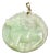 Mid 20th Century 14k Gold Apple Green Jade Pendant For Sale