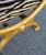 Gold Egyptian Revival Gilded Horse-Head Curule Chair With Zebra Upholstery, Italy, 1970s–1980s For Sale - Image 8 of 10