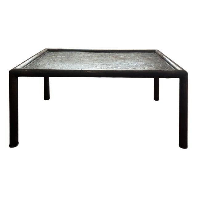 Philip and Kelvin LaVerne, Mid-Century Modern, Etched Bronze, Coffee Table For Sale