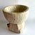 Beautiful antique hand-carved wooden vessel believed to be a traditional Indian Ukhali grinding or mortar pot. Carved from...
