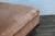 English Oversized Vintage Ralph Lauren Tan Leather & Wood Ottoman With Bun Feet For Sale - Image 3 of 18
