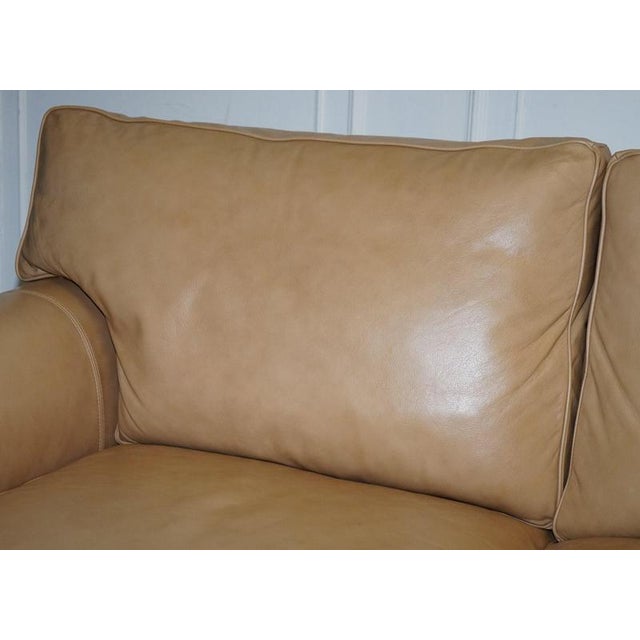 Brown Latte Brown Leather Two Seater Sofa by Multiyork England For Sale - Image 8 of 18