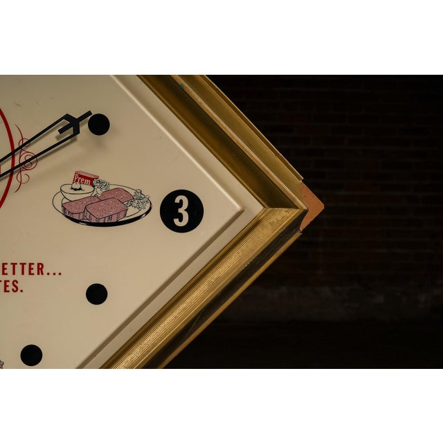 1950s Vintage Swift Meats Large-Format Advertising Wall Clock For Sale - Image 5 of 10