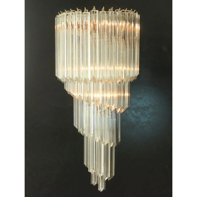 Large Italian Murano Glass Wall Sconces, 1985, Set of 2 For Sale - Image 9 of 14