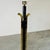 1980s Art Deco Style Torchere Floor Lamp Brass & Black Lacquer For Sale - Image 5 of 7