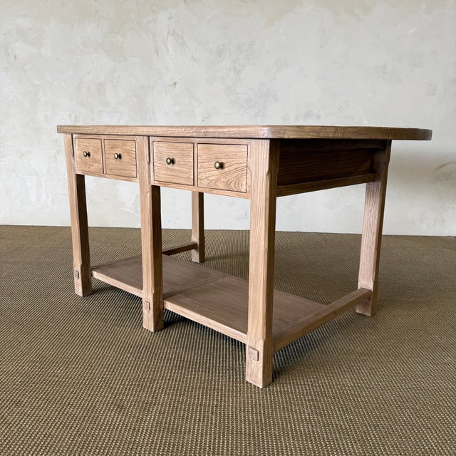 76″W x 39″D x 36″H Shelf : 18.75″D x 51.5″ BL : 21.5″ and 48″ chair side : 21″ Shelf to bottom DR : 8″W x 18″D x 5″H Table...